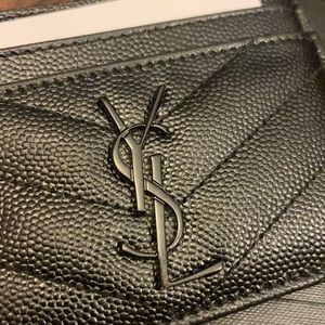 YSL Monogram in Embossed Leather Card Case